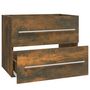 Voir la diapositive 5 : VIDAXL Armoire de lavabo Chene fume 60x38,5x48 cm Bois d'ingenierie