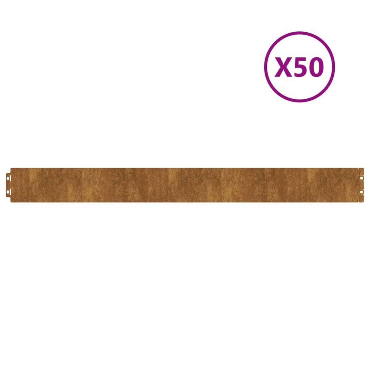VIDAXL Bordures de pelouse 50 pcs 10x103 cm acier corten flexible