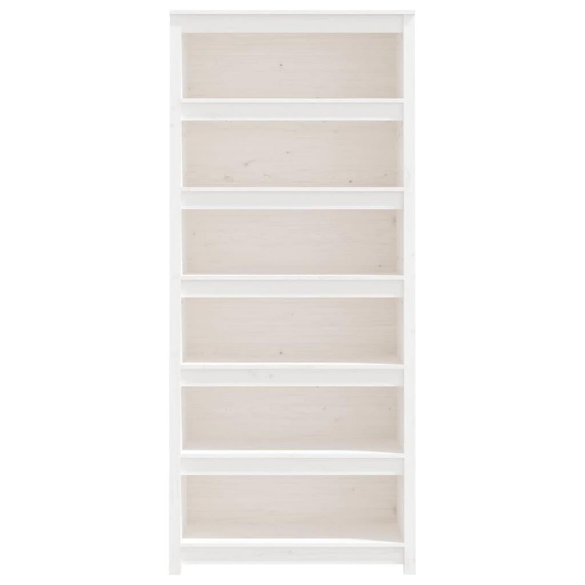 VIDAXL Bibliotheque Blanc 80x35x183 cm Bois de pin massif