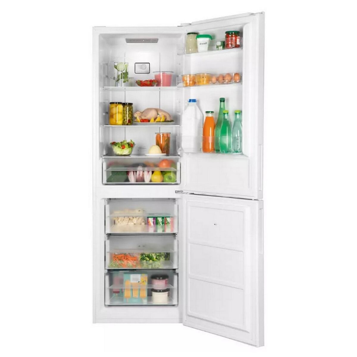 BRANDT Réfrigérateur combiné 60cm 327l brassé blanc - BFC8611EW