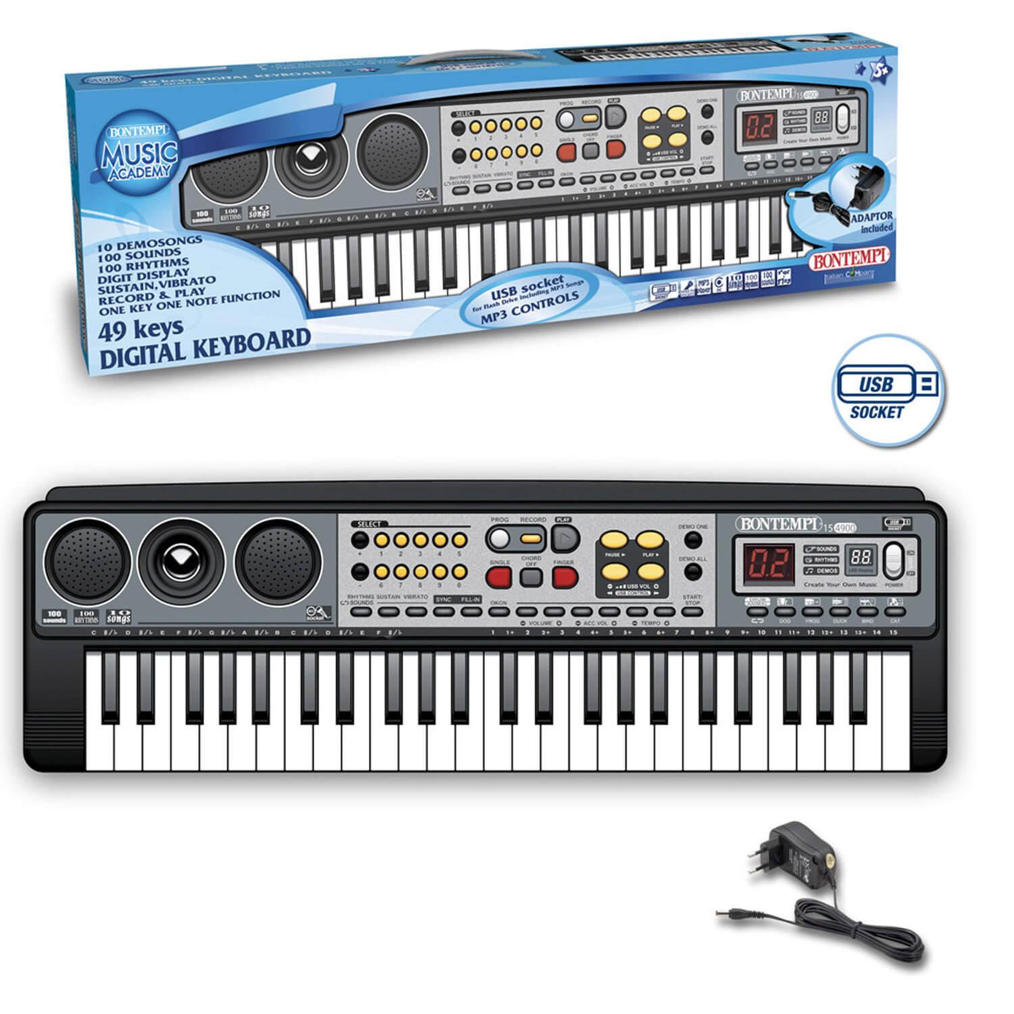 Voir la diapositive 3 : Bontempi Clavier numérique 49 touches