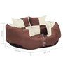Voir la diapositive 6 : VIDAXL Coussin reversible lavable de chien Marron et creme 65x50x20 cm