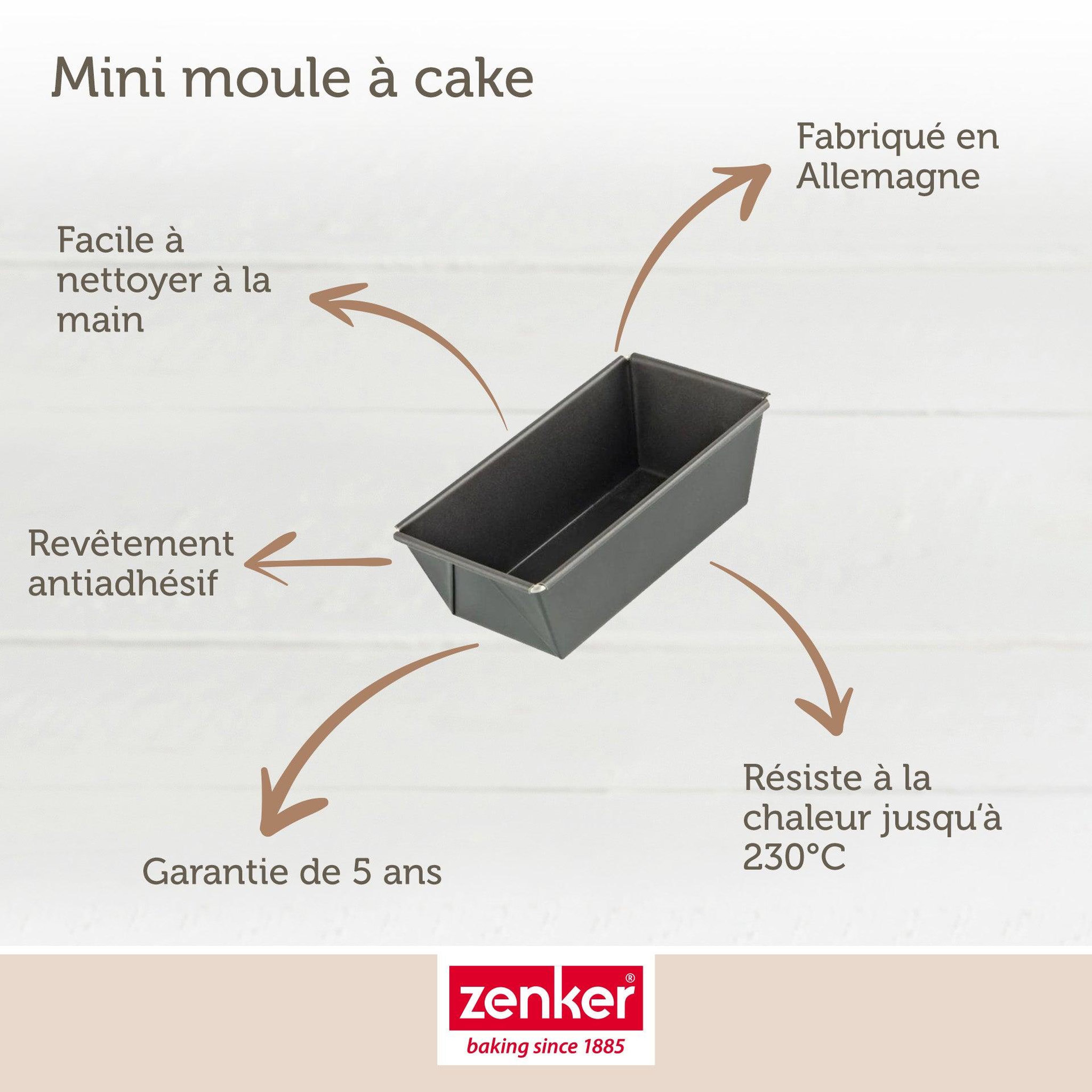 Voir la diapositive 3 : ZENKER Ensemble de 2 moules à cakes 20 cm et 16 cm zenker special mini