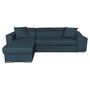 Voir la diapositive 2 : Canapé d'angle convertible réversible 5 places avec niche de rangement fixe à droite tissu STYL 