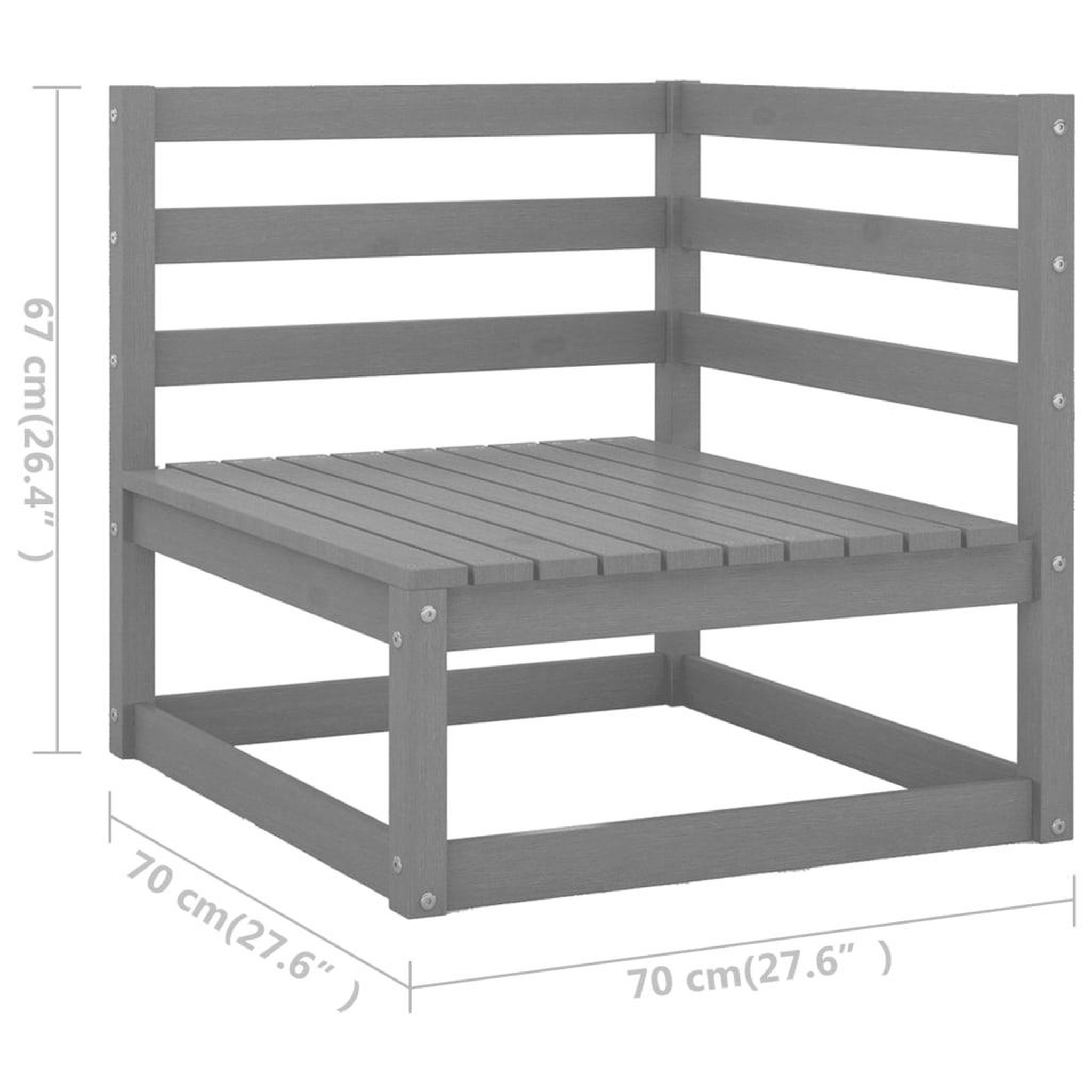 Voir la diapositive 6 : VIDAXL Salon de jardin 6 pcs avec coussins Bois de pin massif