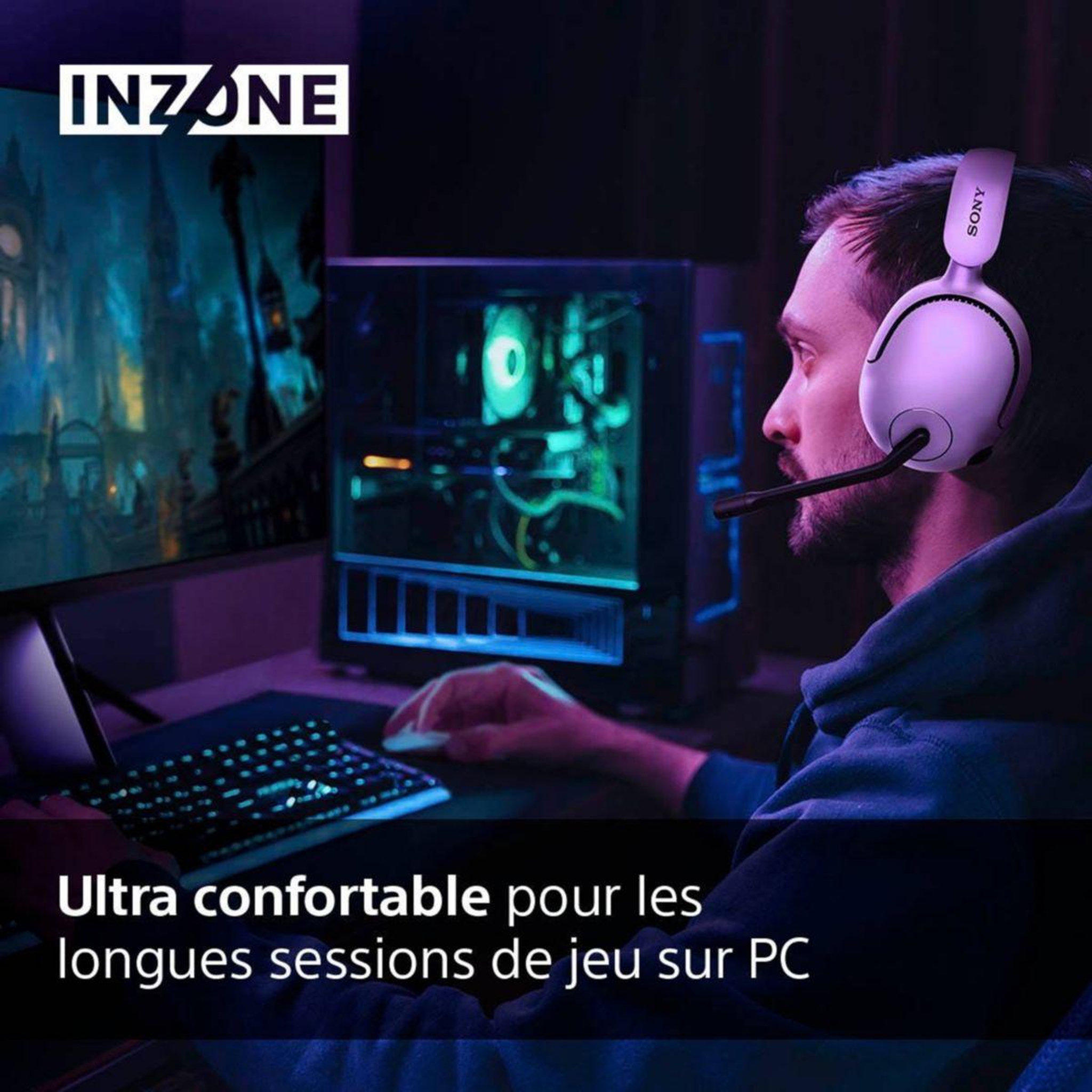 Voir la diapositive 4 : SONY Casque gamer Inzone H5 Blanc