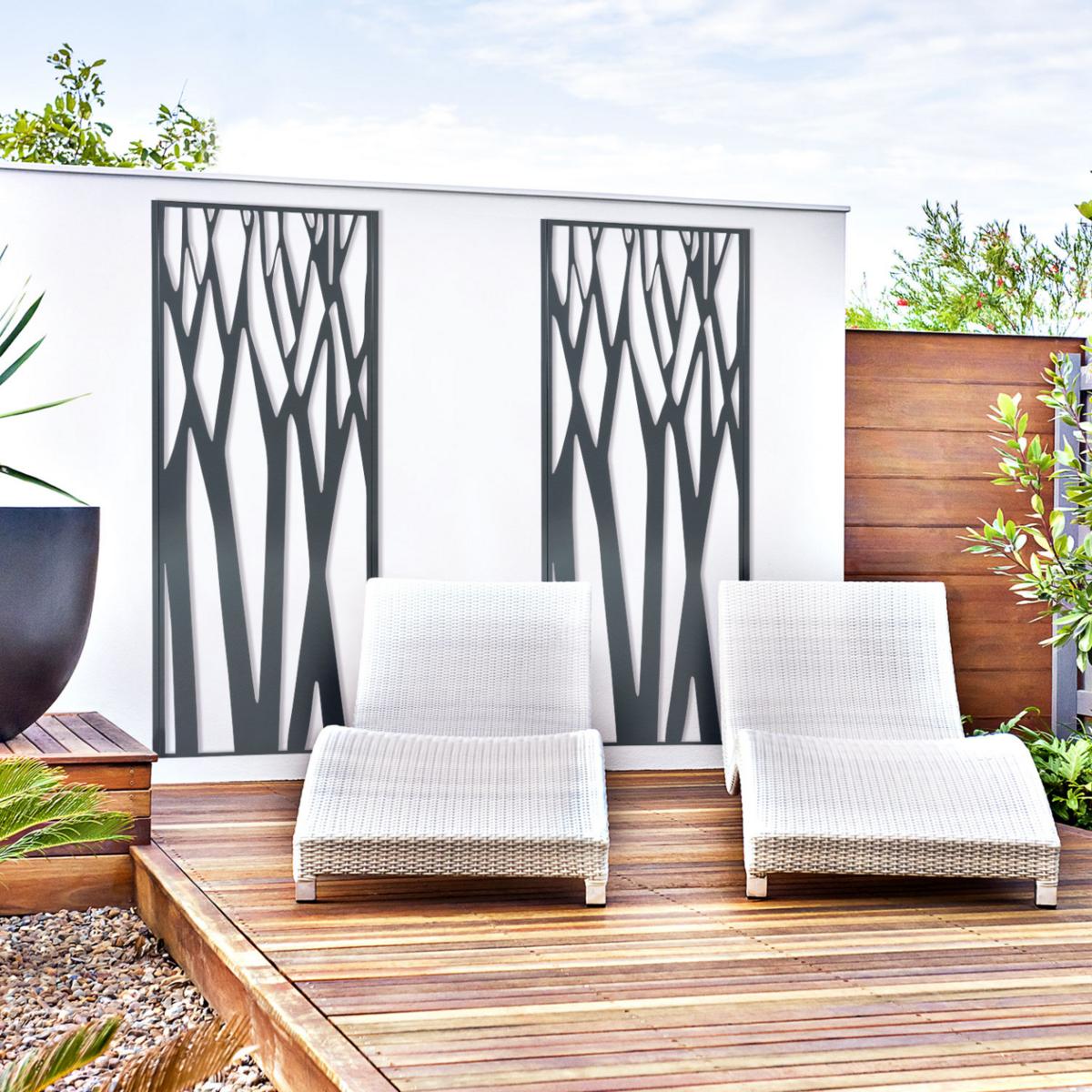 ID MARKET Panneau décoratif universel 150 x 50 CM KOS gris