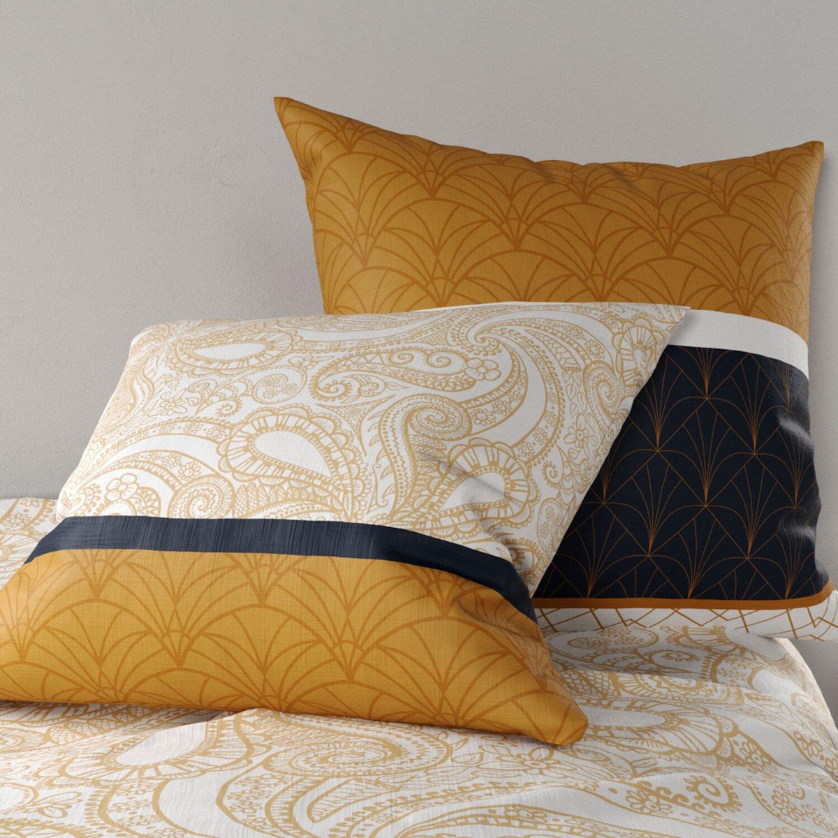 ATELIER DU COTON Parure de couette 100%coton 57fils/cm2 - felora