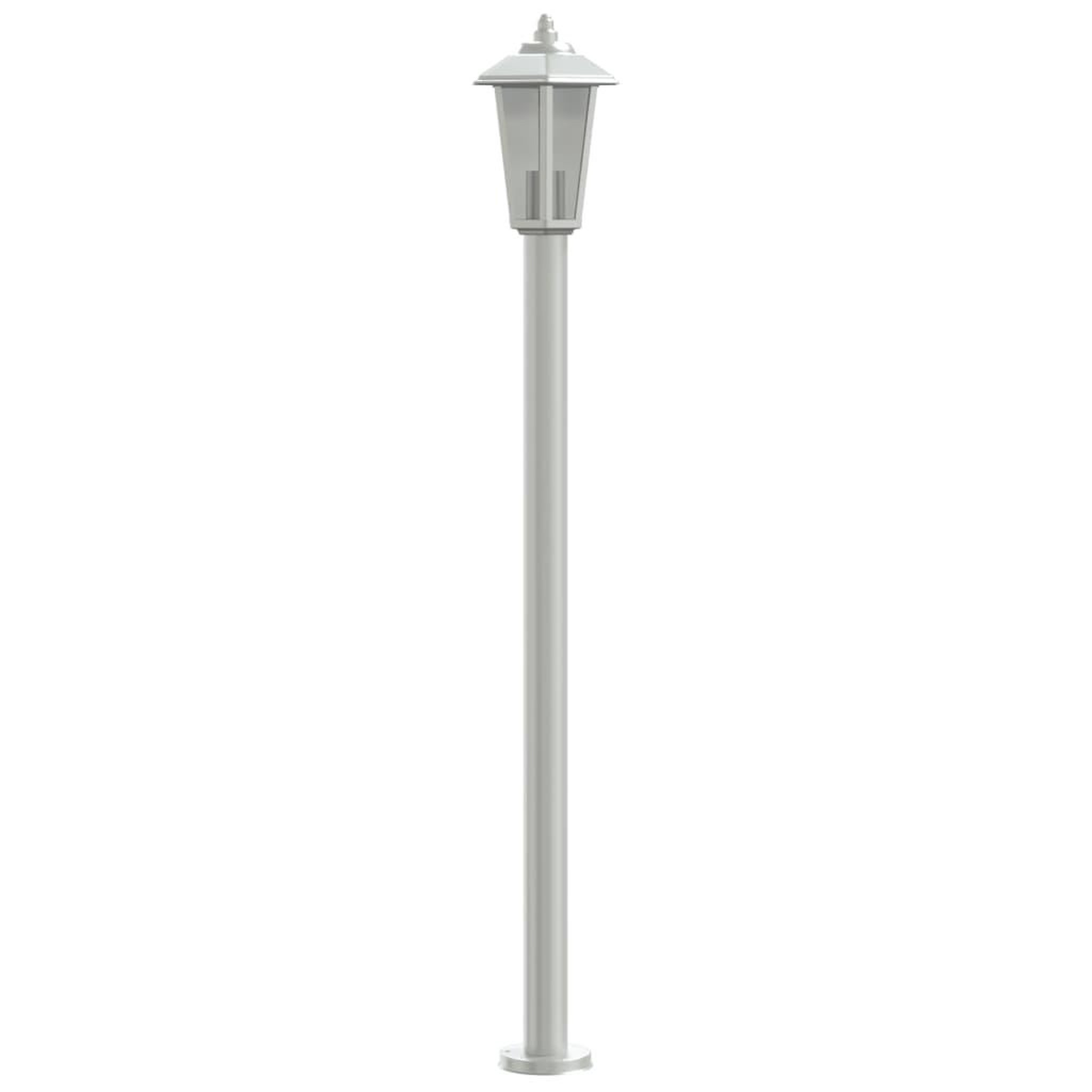Voir la diapositive 5 : VIDAXL Lampadaires d'exterieur 3 pcs argente 120 cm acier inoxydable