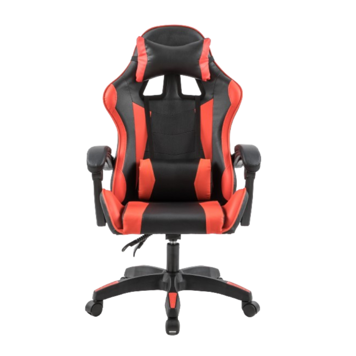 CONCEPT USINE Chaise de gaming massante noire et rouge EZIO