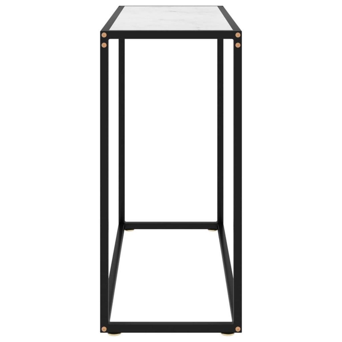 VIDAXL Table console Blanc 80x35x75 cm Verre trempe