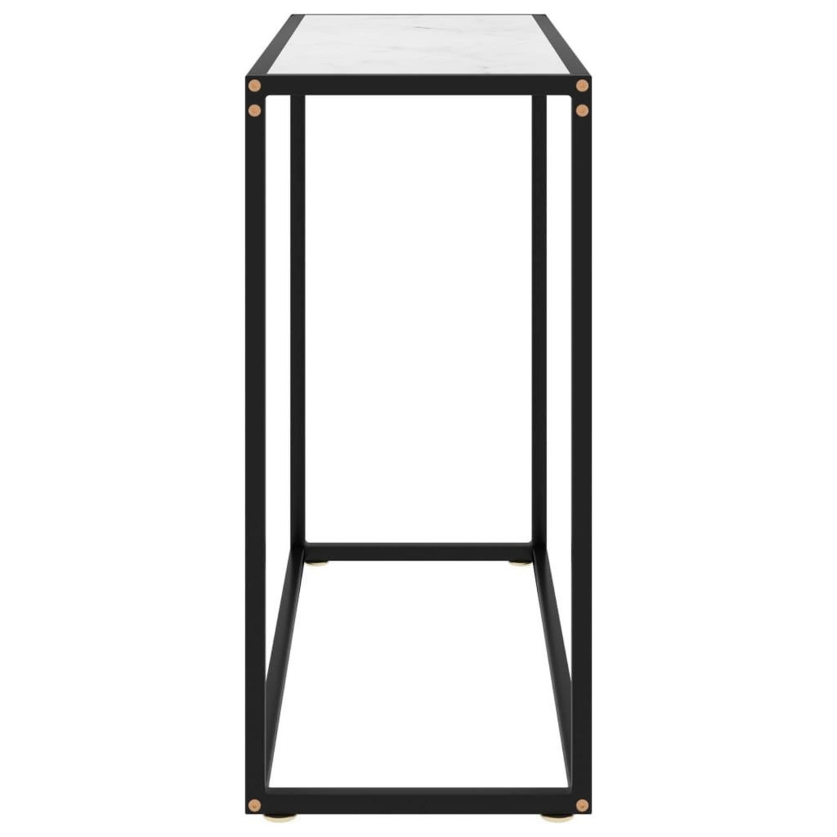 VIDAXL Table console Blanc 80x35x75 cm Verre trempe