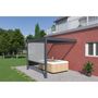Voir la diapositive 4 : Pergola Bioclimatique adossée 3x3 m - Anthracite - VS OmBREA®