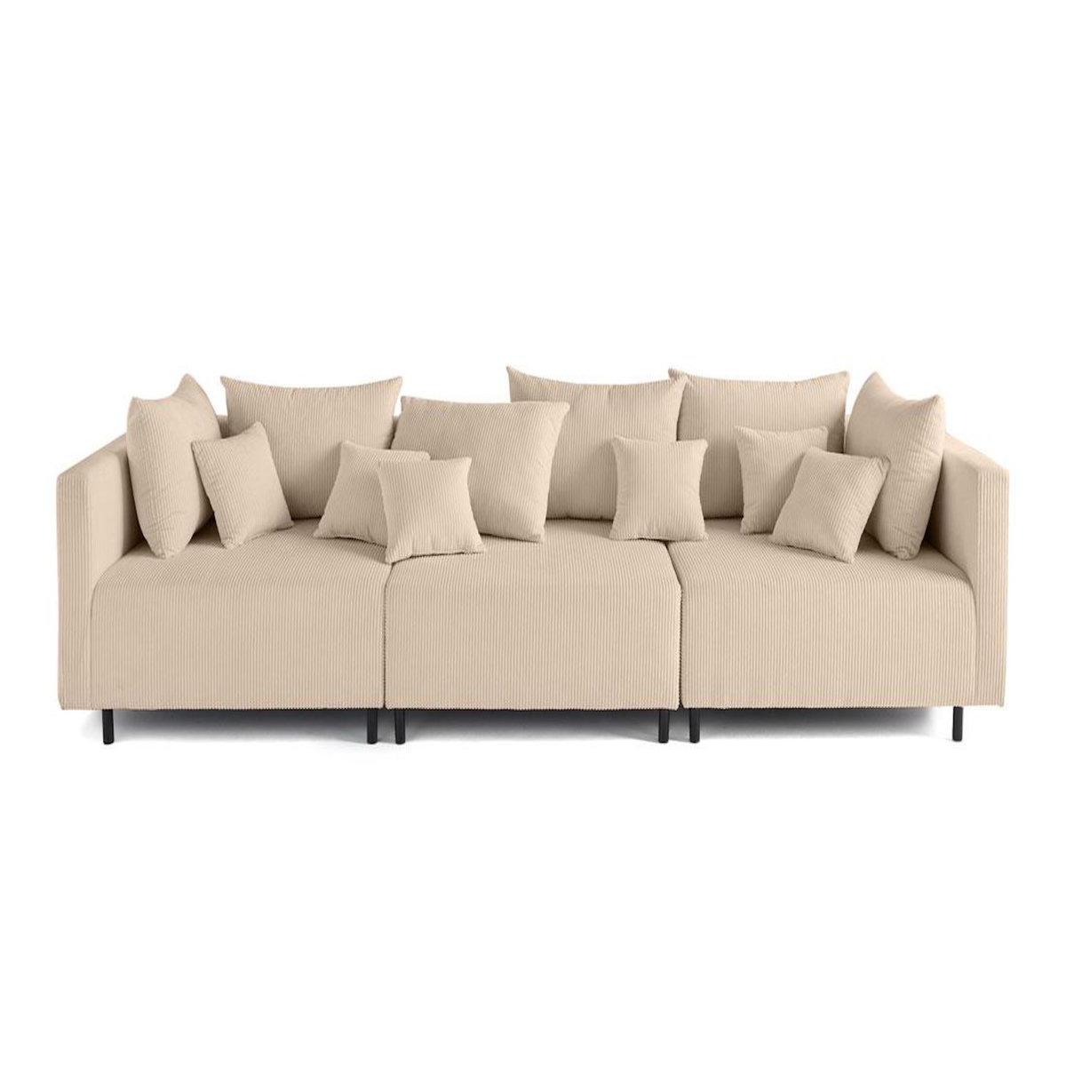 LISA DESIGN Edinburg - canapé modulable 3 places - velours côtelé