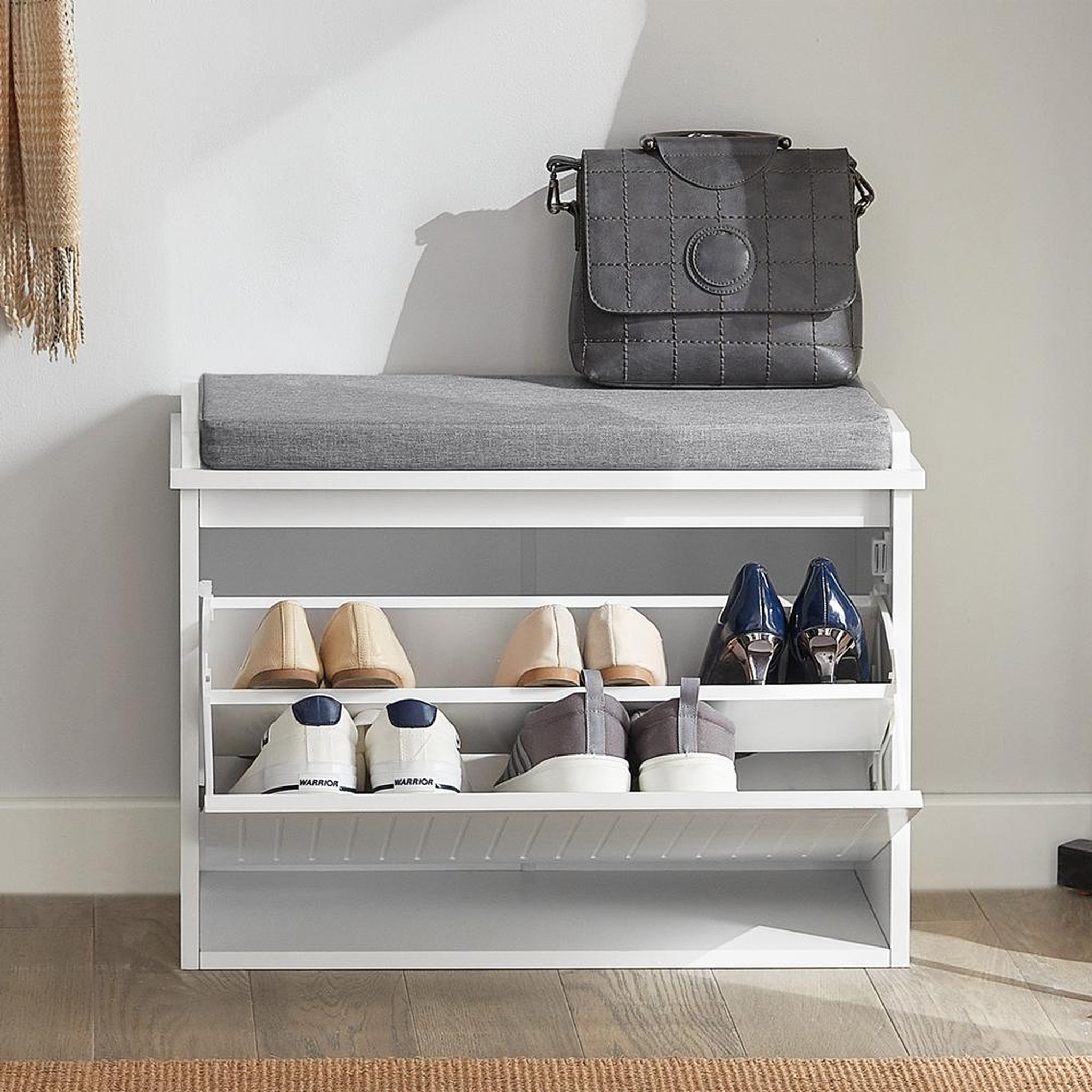 Voir la diapositive 6 : SOBUY SoBuy - Banc de rangement à chaussures avec une porte - Moderne - FSR98