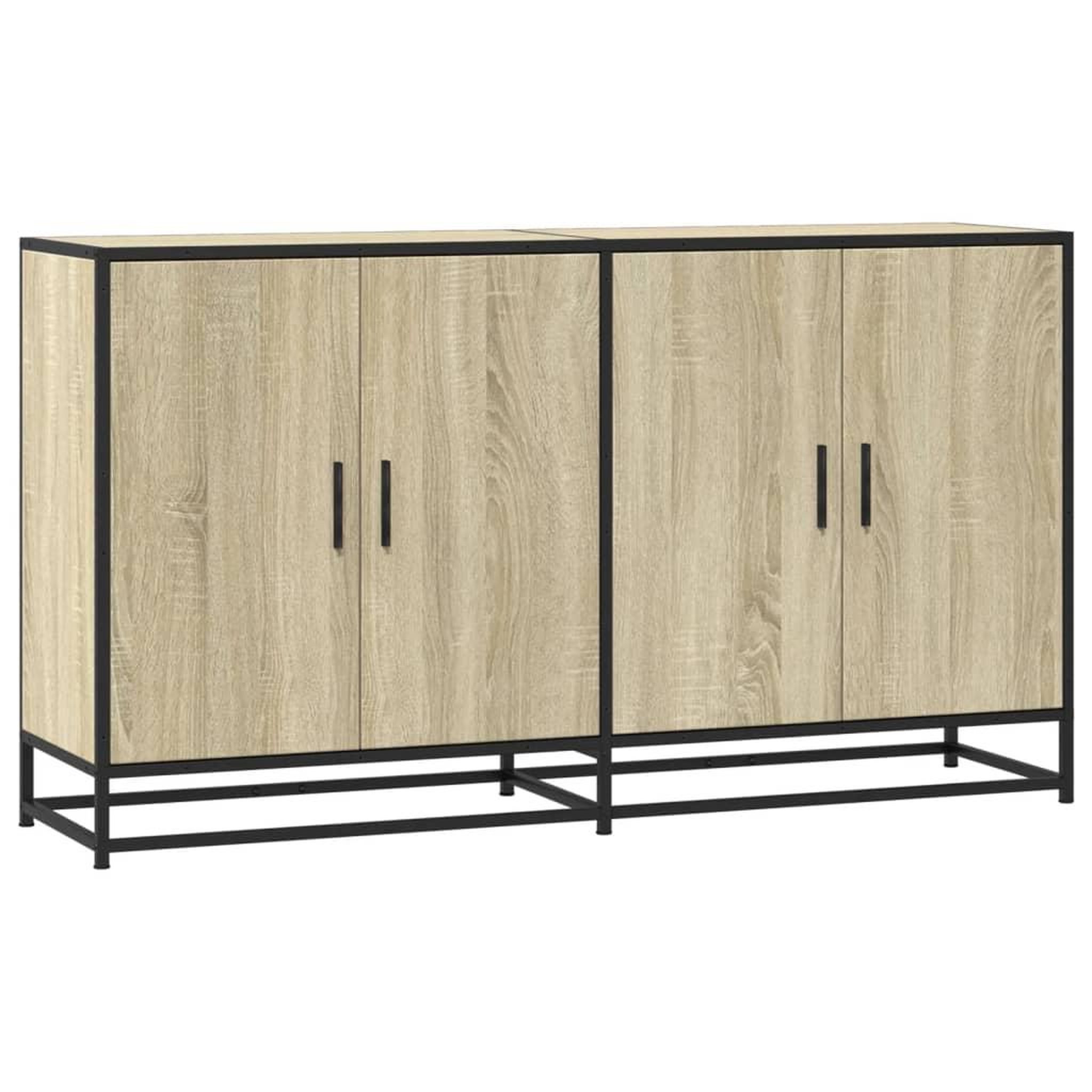 Voir la diapositive 2 : VIDAXL Buffet chene sonoma 134x35x76 cm bois d'ingenierie
