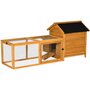 PAWHUT Poulailler cottage multi-équipement perchoir rampe pondoir enclos tiroir à déjection 180L x 92l x 78H cm bois sapin pré-huilé