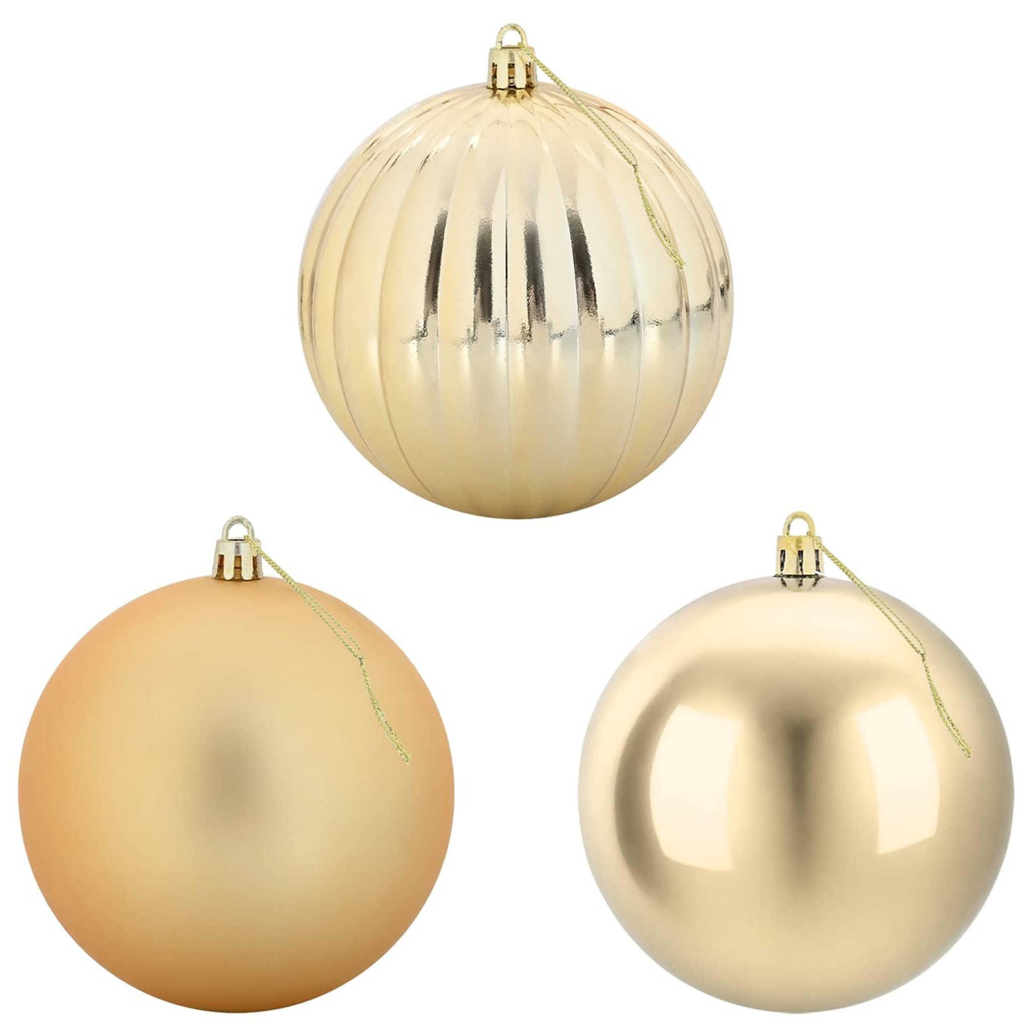 Voir la diapositive 4 : VIDAXL Ensemble de boules de Noël XL 9 pc Dore Diam. 15 cm Plastique