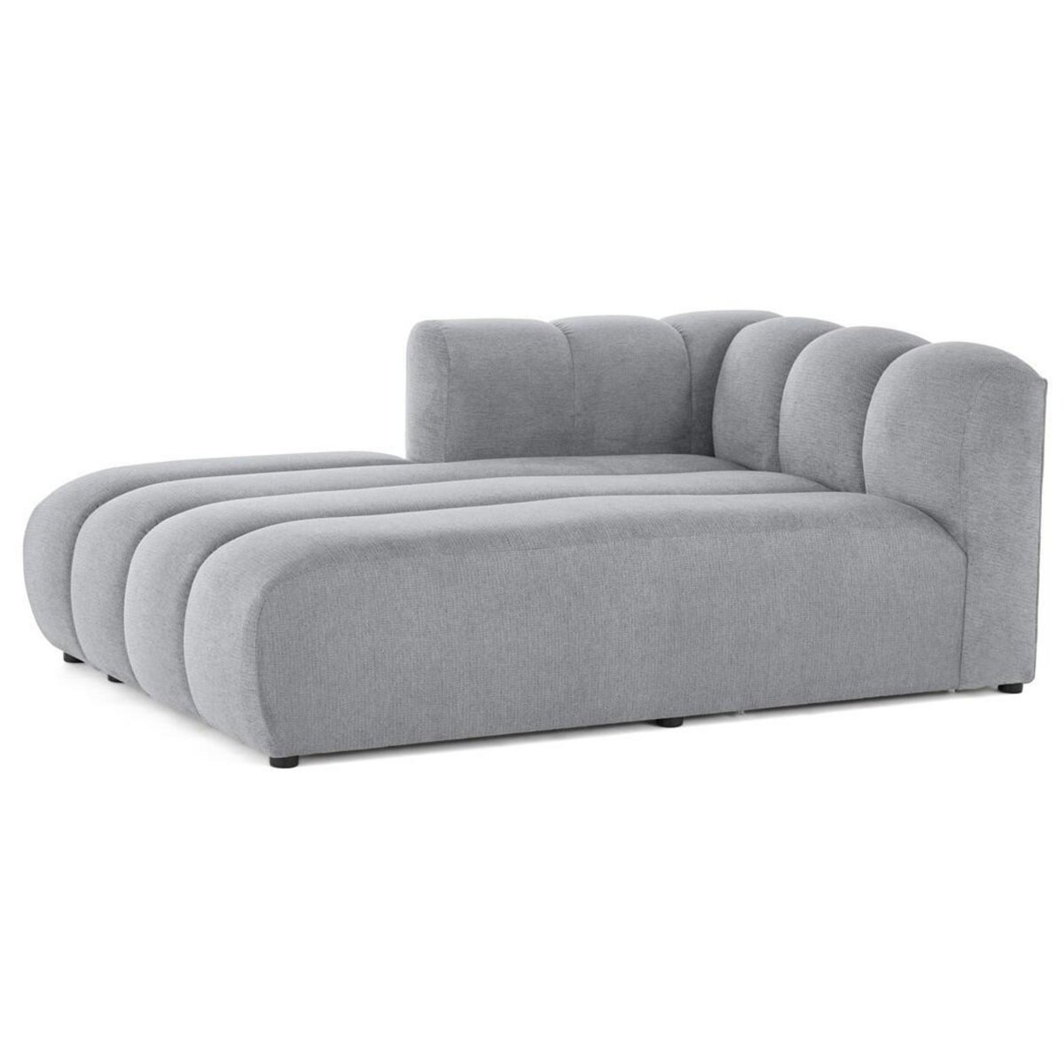 LISA DESIGN Debbie - module d'assise méridienne gauche en tissu texturé