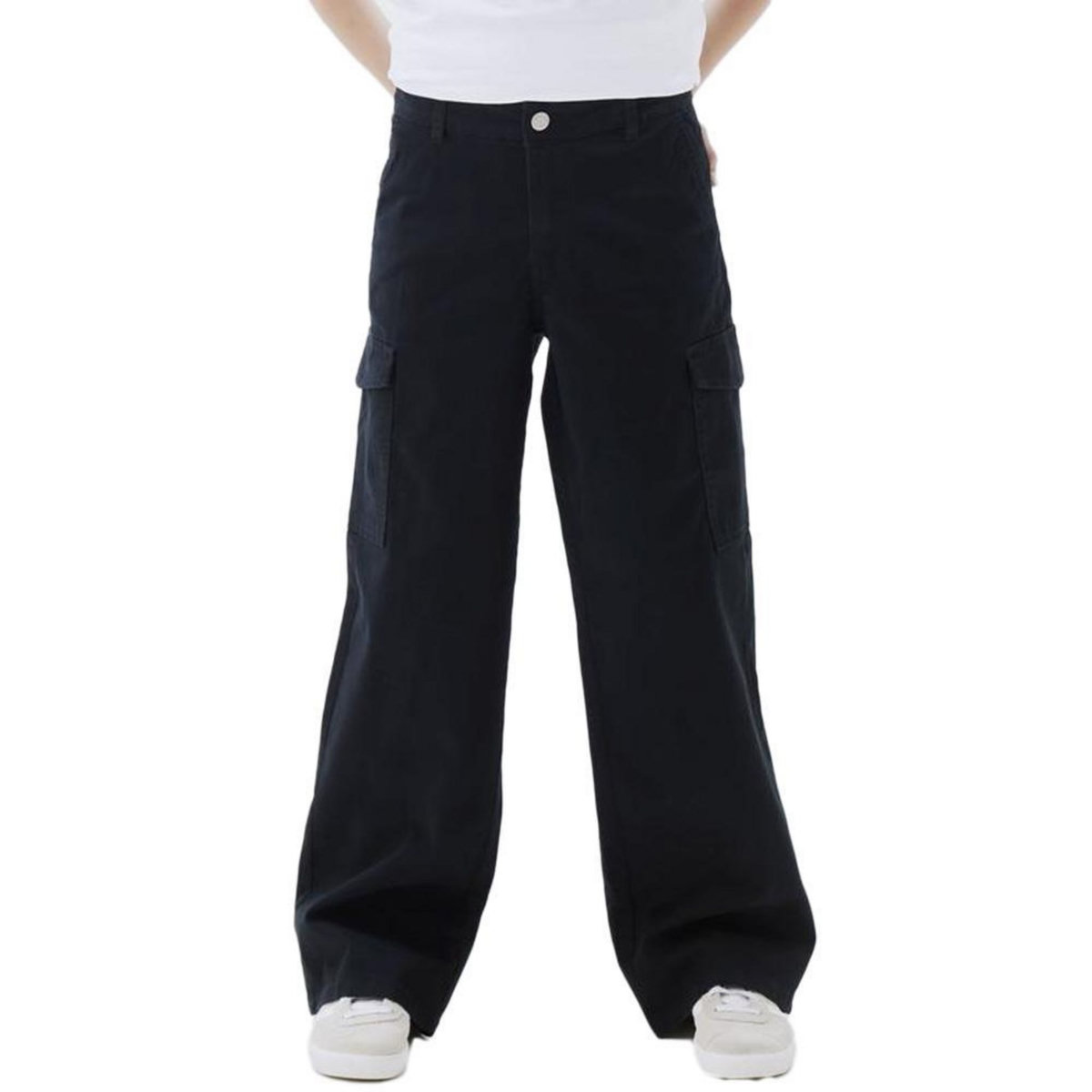 NAME IT Pantalon en Toile Noir Fille Name it Wide Twill