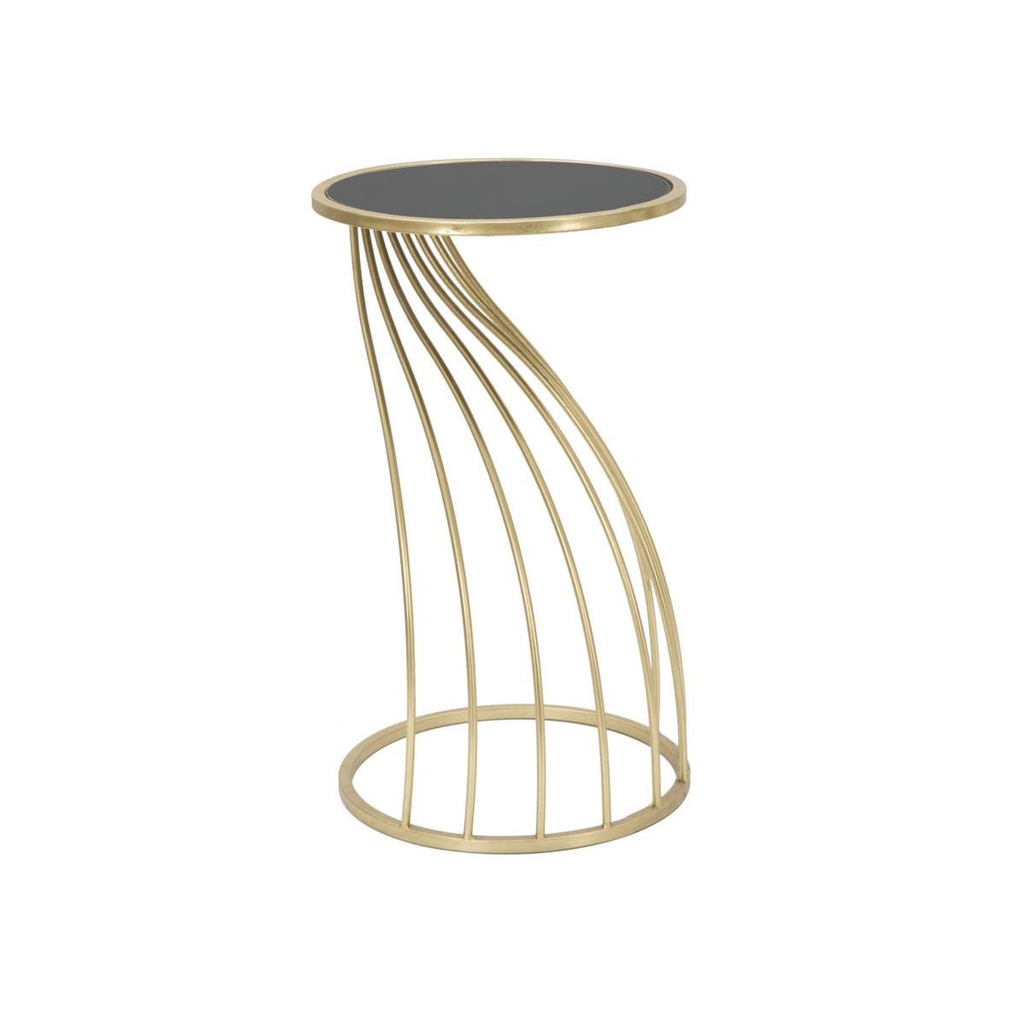 Voir la diapositive 3 : Paris Prix Table d'appoint design  flush  60cm noir & or