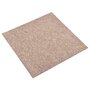 VIDAXL Dalles de tapis de sol 20 pcs 5 m^2 50x50 cm Beige