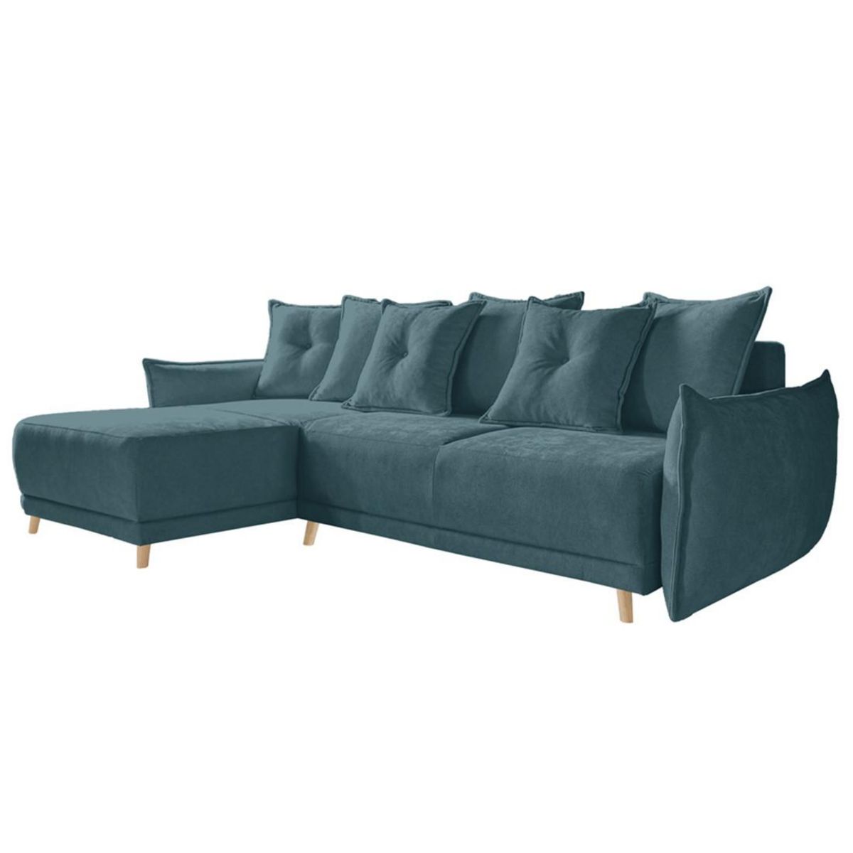 BEST MOBILIER Lena - canapé d'angle réversible convertible - 4 places - style scandinave