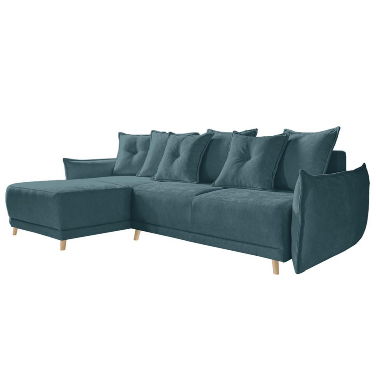 BEST MOBILIER Lena - canapé d'angle réversible convertible - 4 places - style scandinave