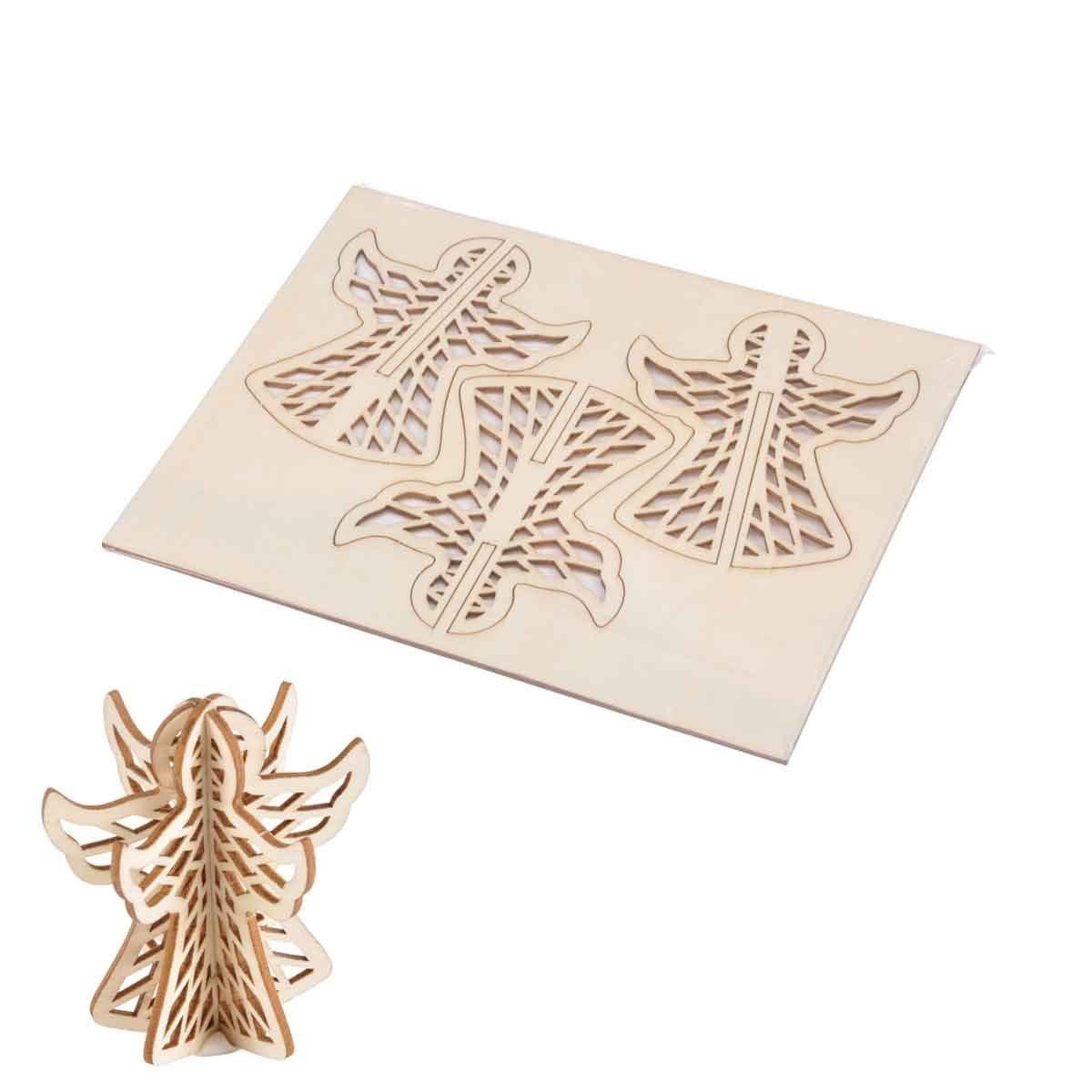 ARTDESIGN Puzzle 3d à personnaliser  ange de noël  9cm naturel