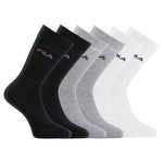 FILA Lot de 6 paires de chaussettes de ville homme Assortis. Coloris disponibles : Blanc