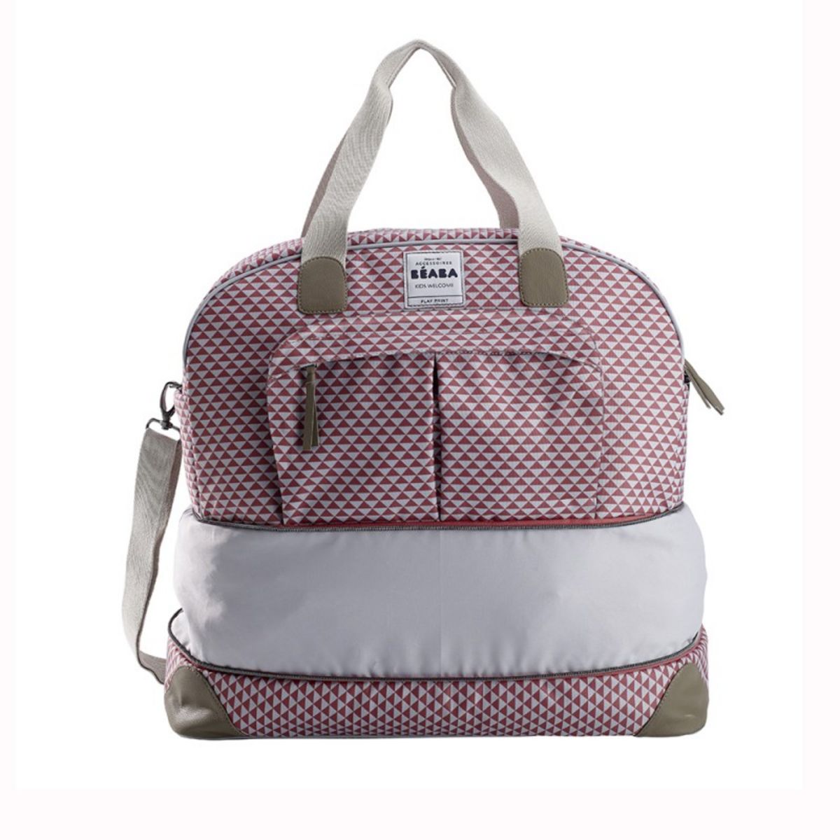 BEABA Sac à langer de voyage extensible grande contenance AMSTERDAM - Rose 