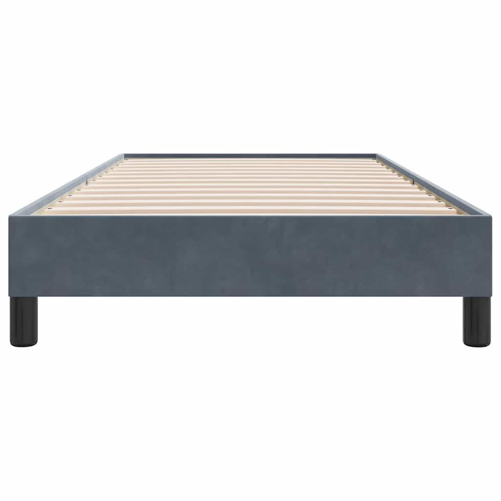 Voir la diapositive 5 : VIDAXL Cadre de lit sans matelas gris fonce 90x210 cm velours