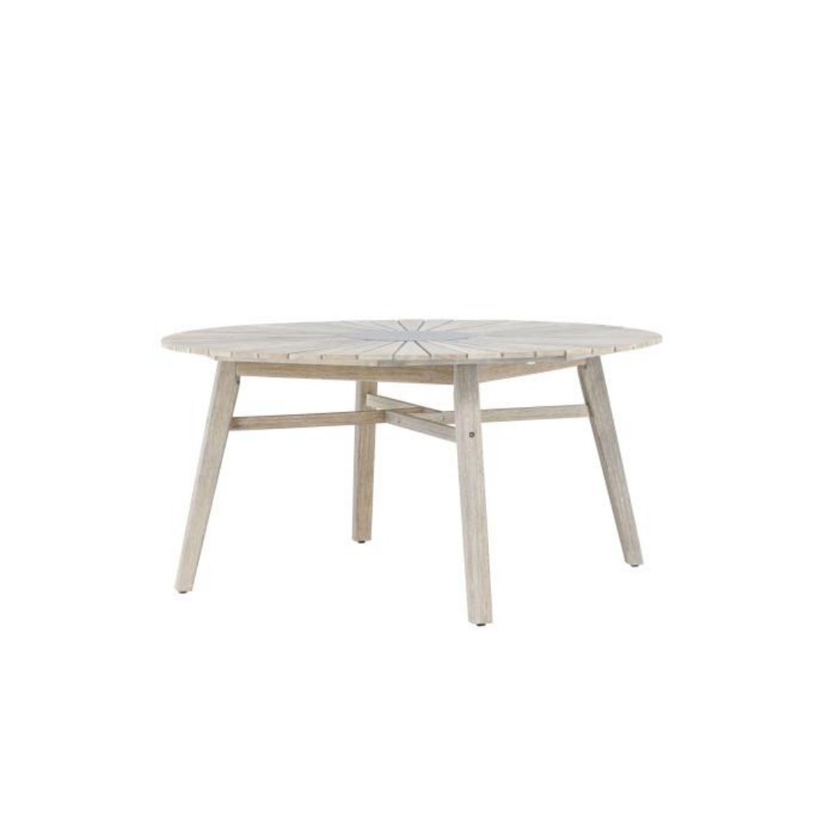 Paris Prix Table de Jardin Ronde en Bois  Rives  150cm Gris Clair