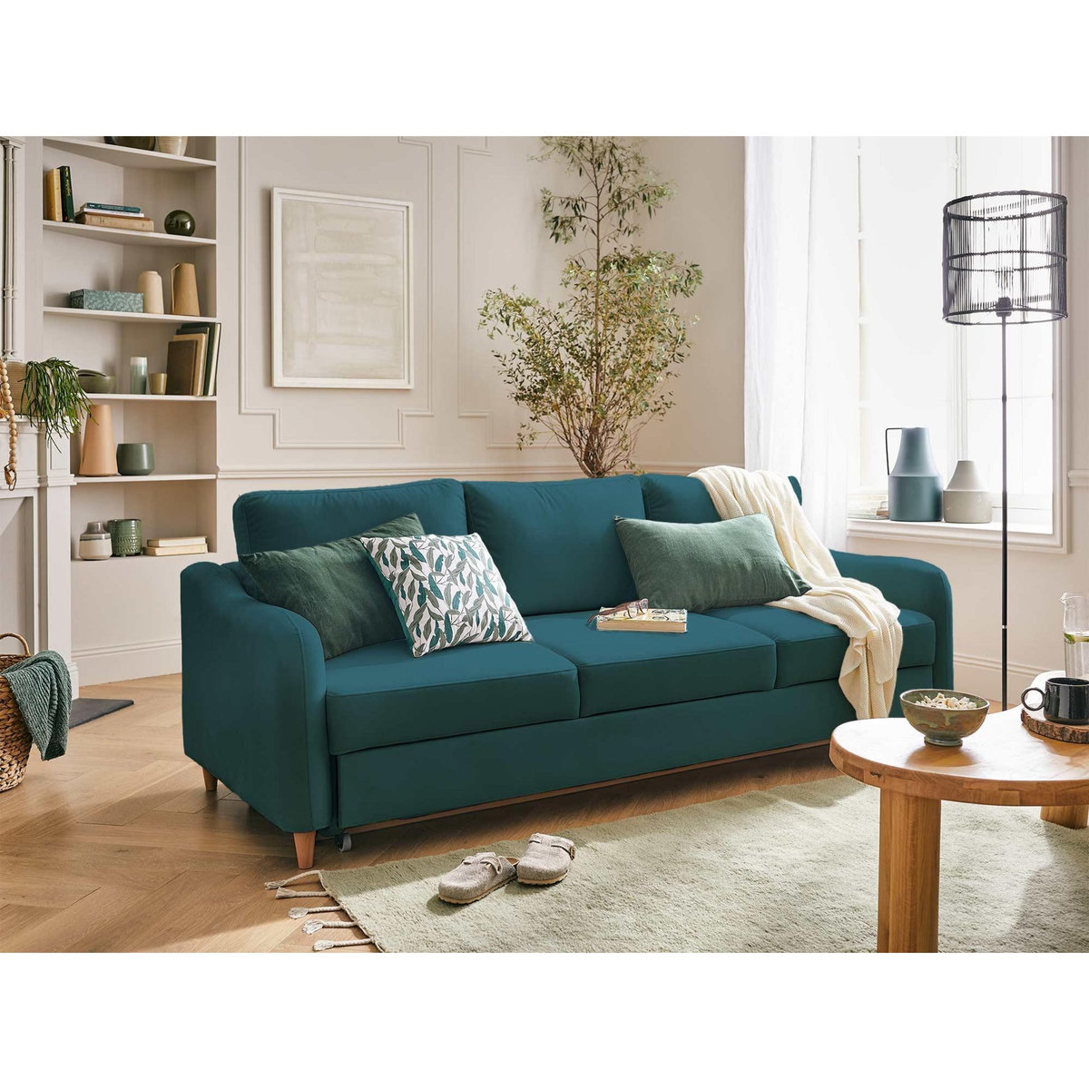 LISA DESIGN Will - canapé 3 places - convertible - en tissu