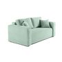 Voir la diapositive 2 : BEST MOBILIER Topaze - canapé droit 2 places - en velours texturé