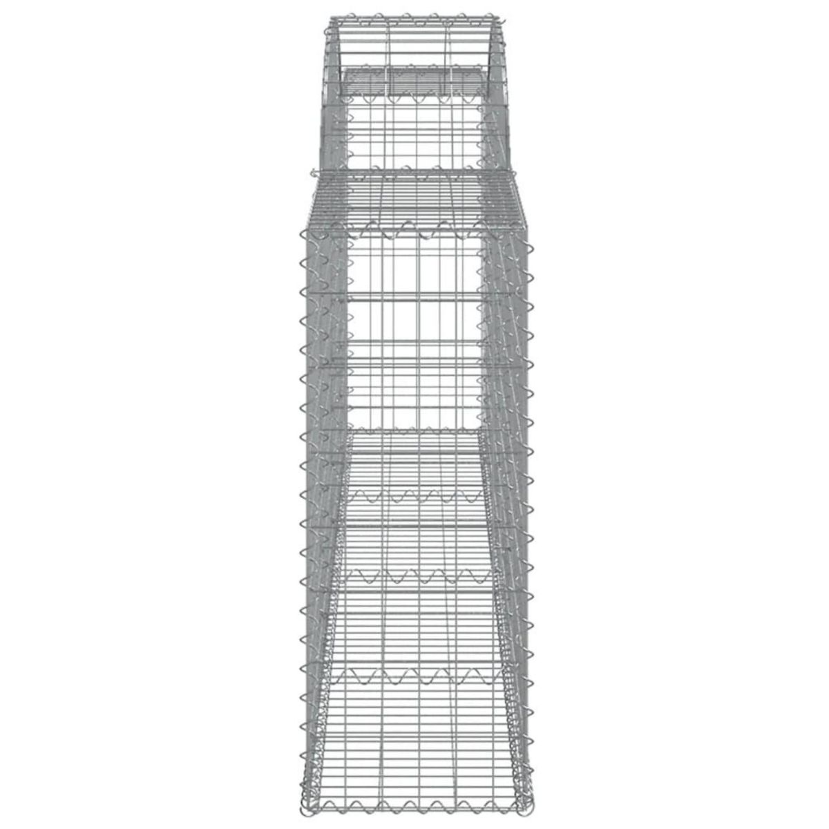 VIDAXL Panier de gabions arque 300x30x80/100 cm Fer galvanise