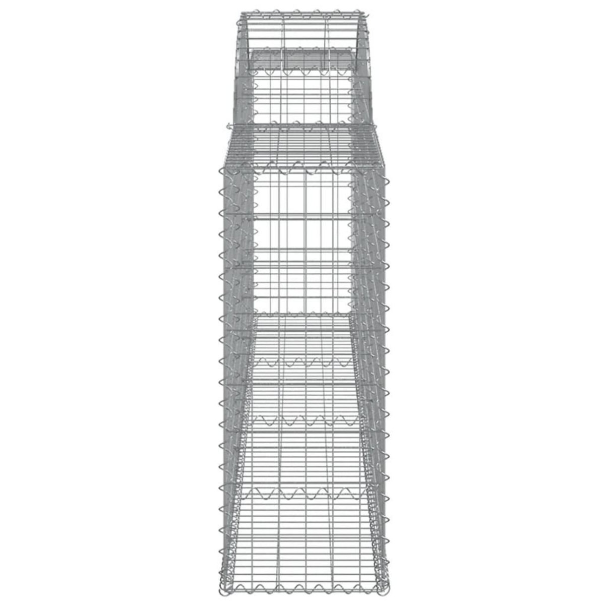 VIDAXL Panier de gabions arque 300x30x80/100 cm Fer galvanise