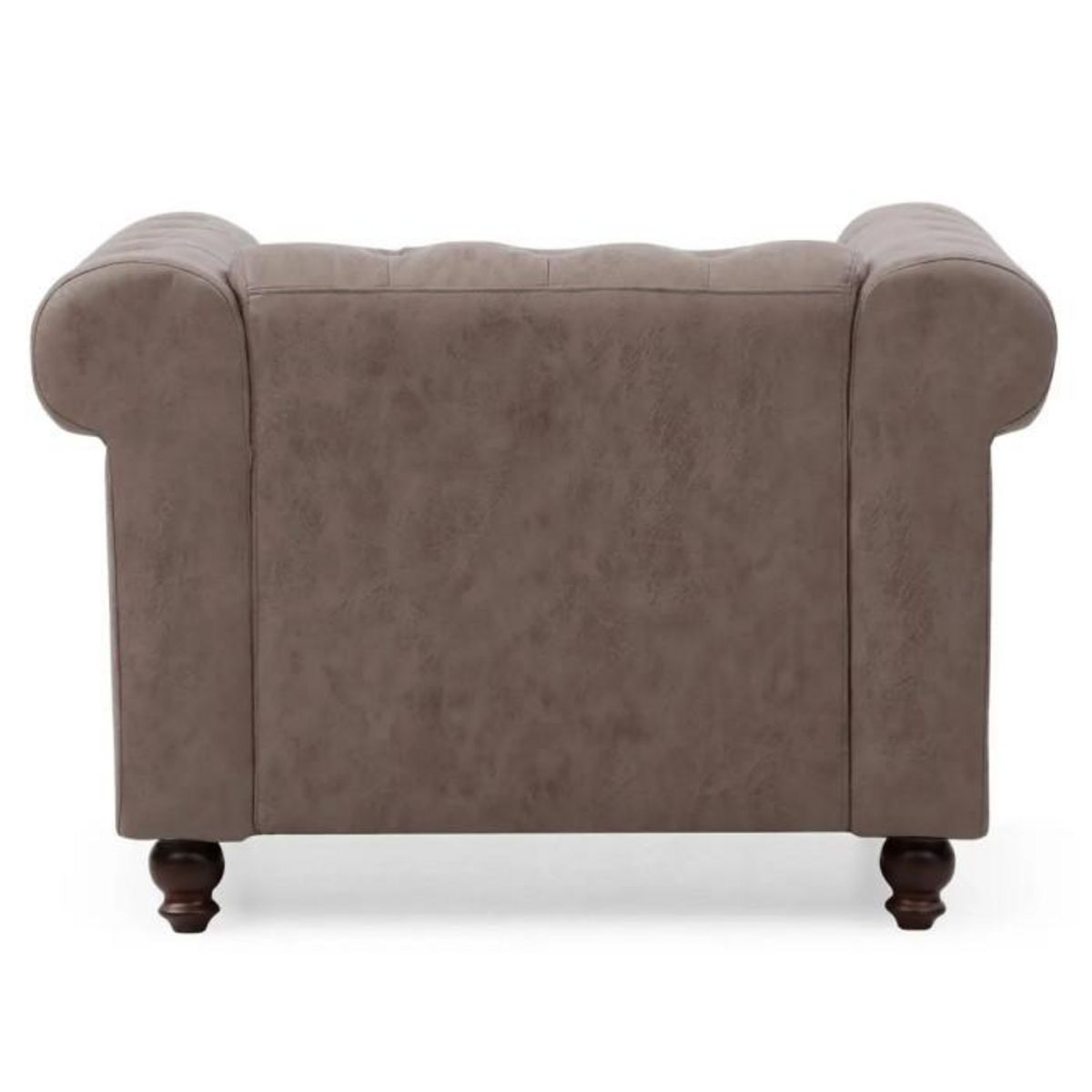 Paris Prix Fauteuil Design  Chesterfield  110cm Marron Vintage
