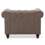 Voir la diapositive 4 : Paris Prix Fauteuil Design  Chesterfield  110cm Marron Vintage