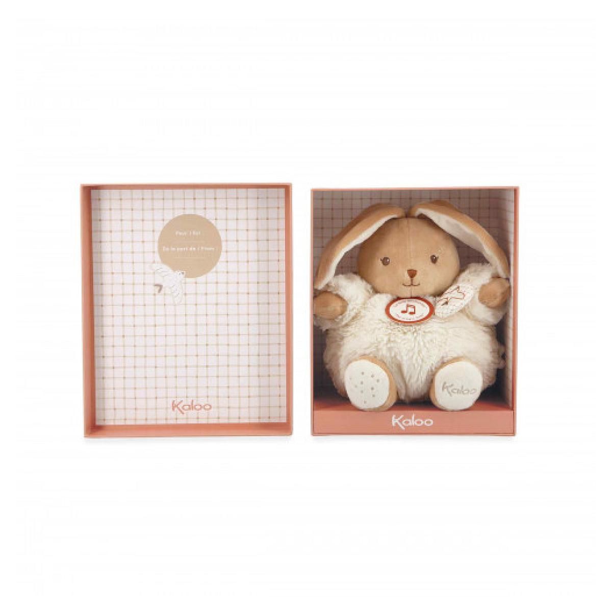 Kaloo Patapouf musical Lapin creme - 17 cm