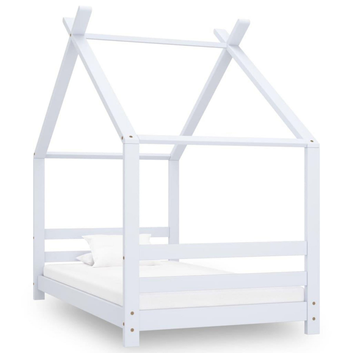 VIDAXL Cadre de lit d'enfant Blanc Bois de pin massif 80x160 cm