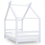 VIDAXL Cadre de lit d'enfant Blanc Bois de pin massif 80x160 cm