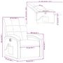 Voir la diapositive 6 : VIDAXL Fauteuil inclinable de massage electrique marron tissu