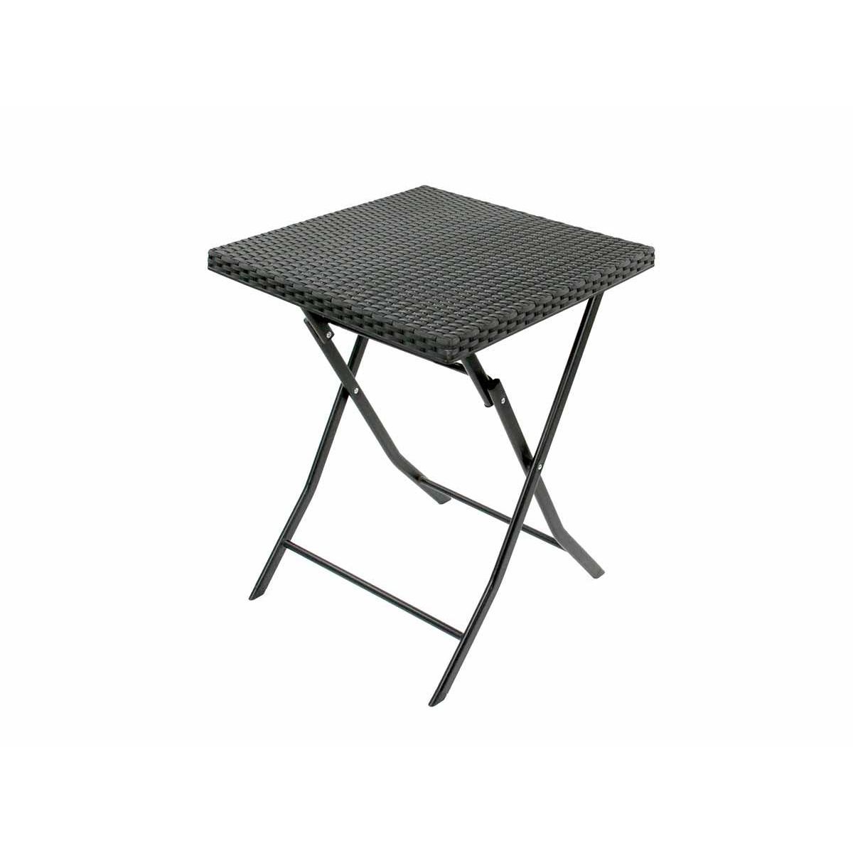 JARDIDECO Salon de jardin en résine tressée Oruro 2 places Anthracite - Jardideco