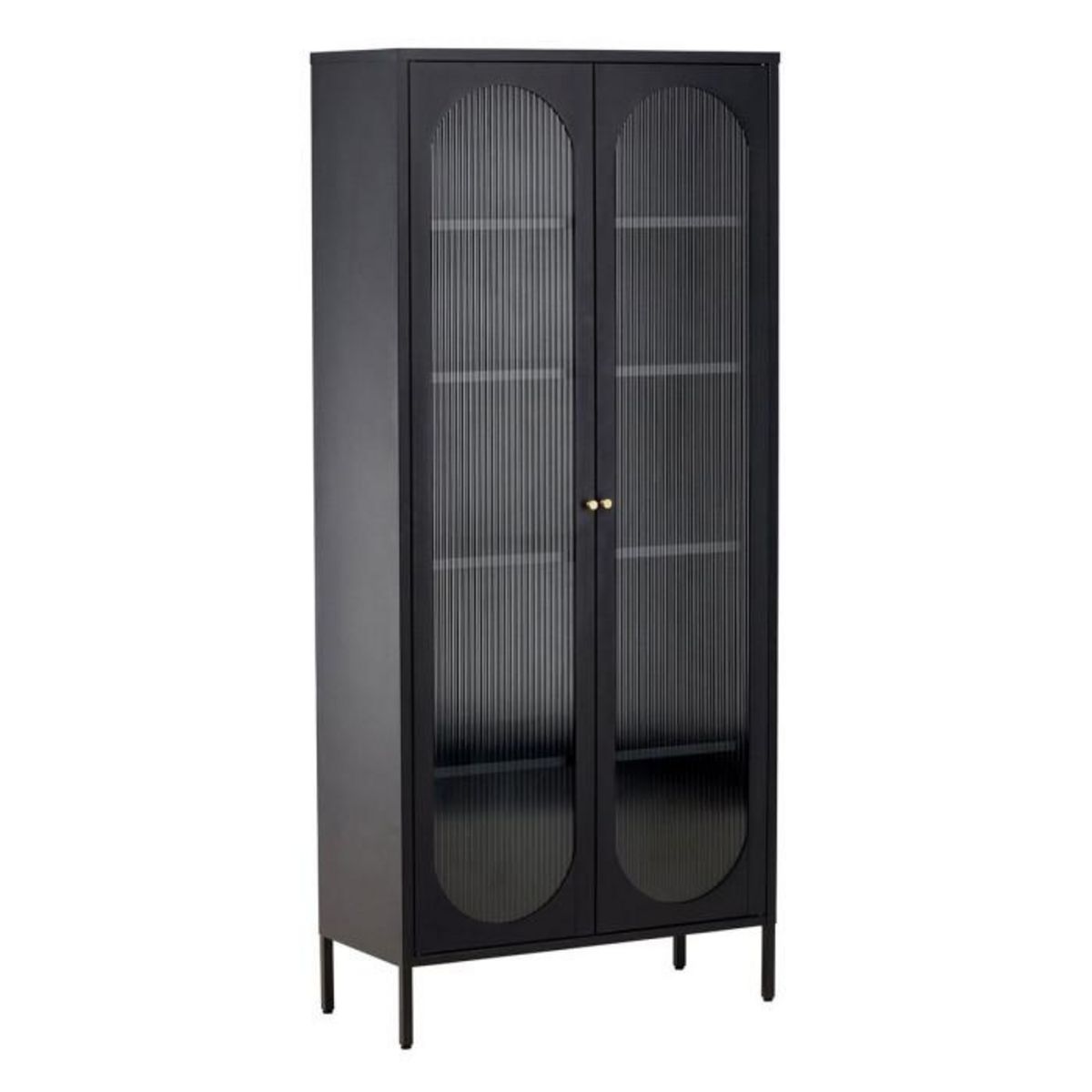 Paris Prix Vitrine Design en Métal  Lima  180cm Noir