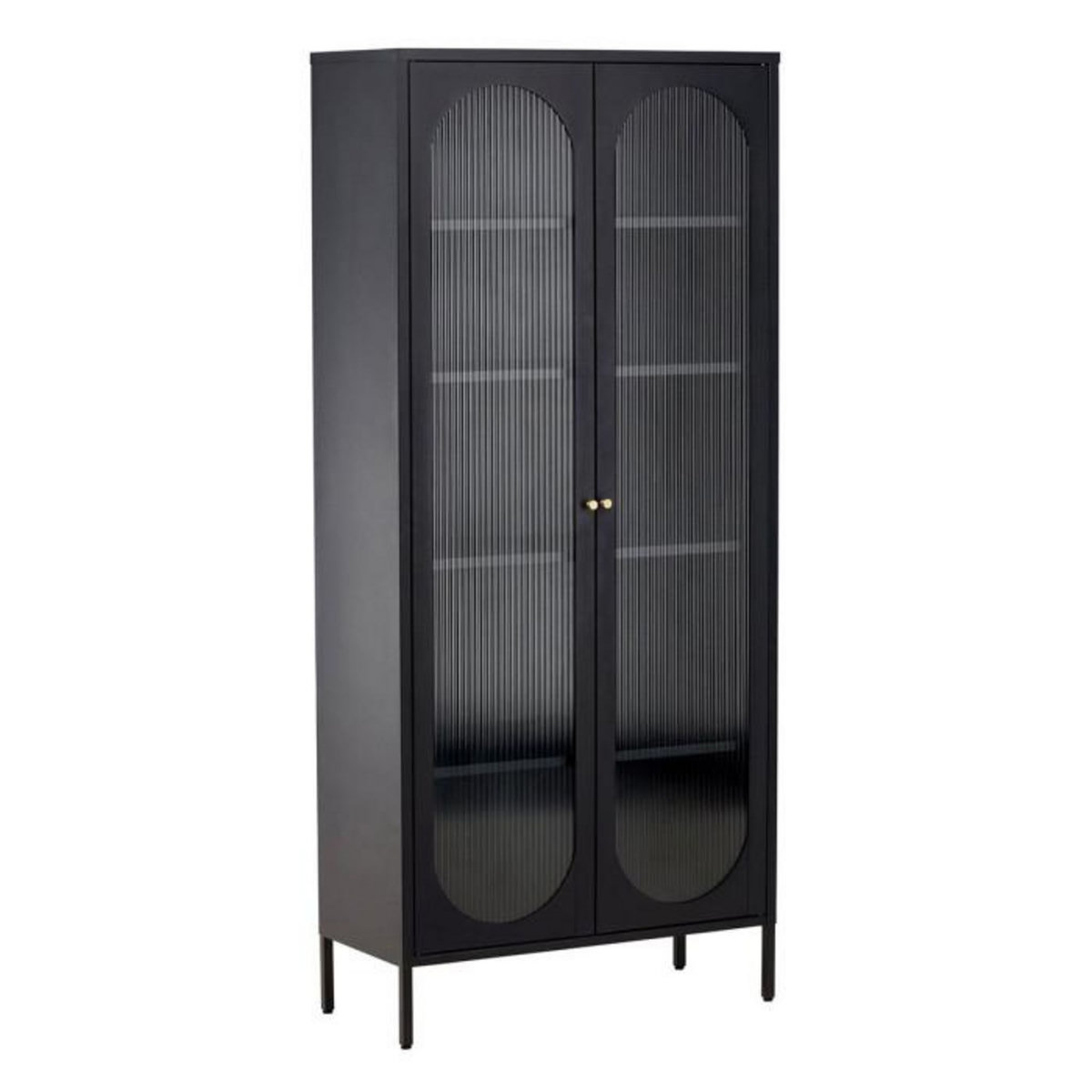Paris Prix Vitrine Design en Métal  Lima  180cm Noir