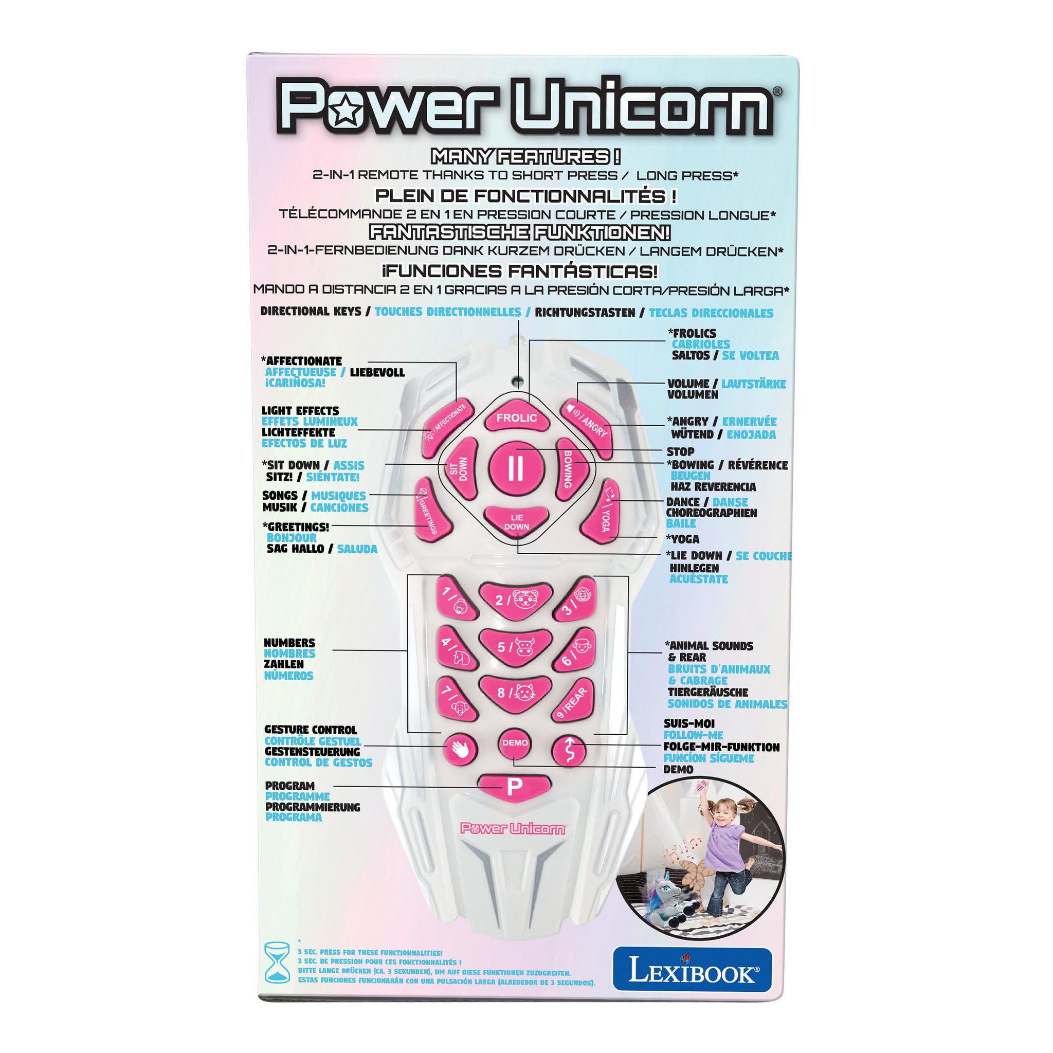 Voir la diapositive 4 : Lexibook Power Unicorn Ma licorne robot savante programmable