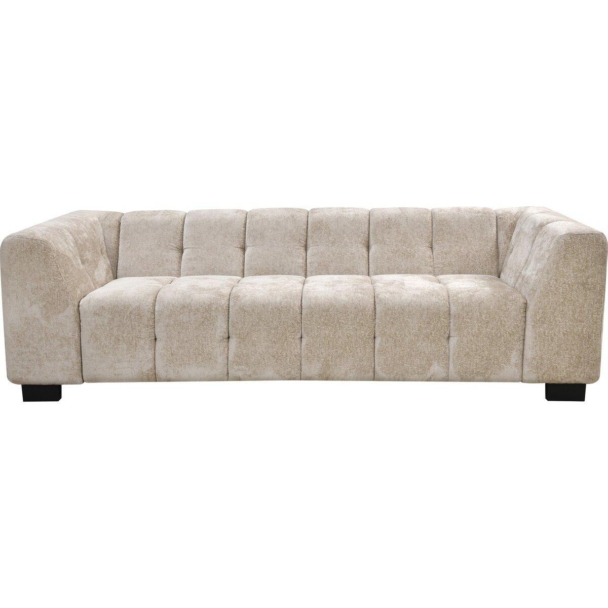 Habitat et Jardin Canapé droit design en tissu chenille 3 places  Foch  - Beige