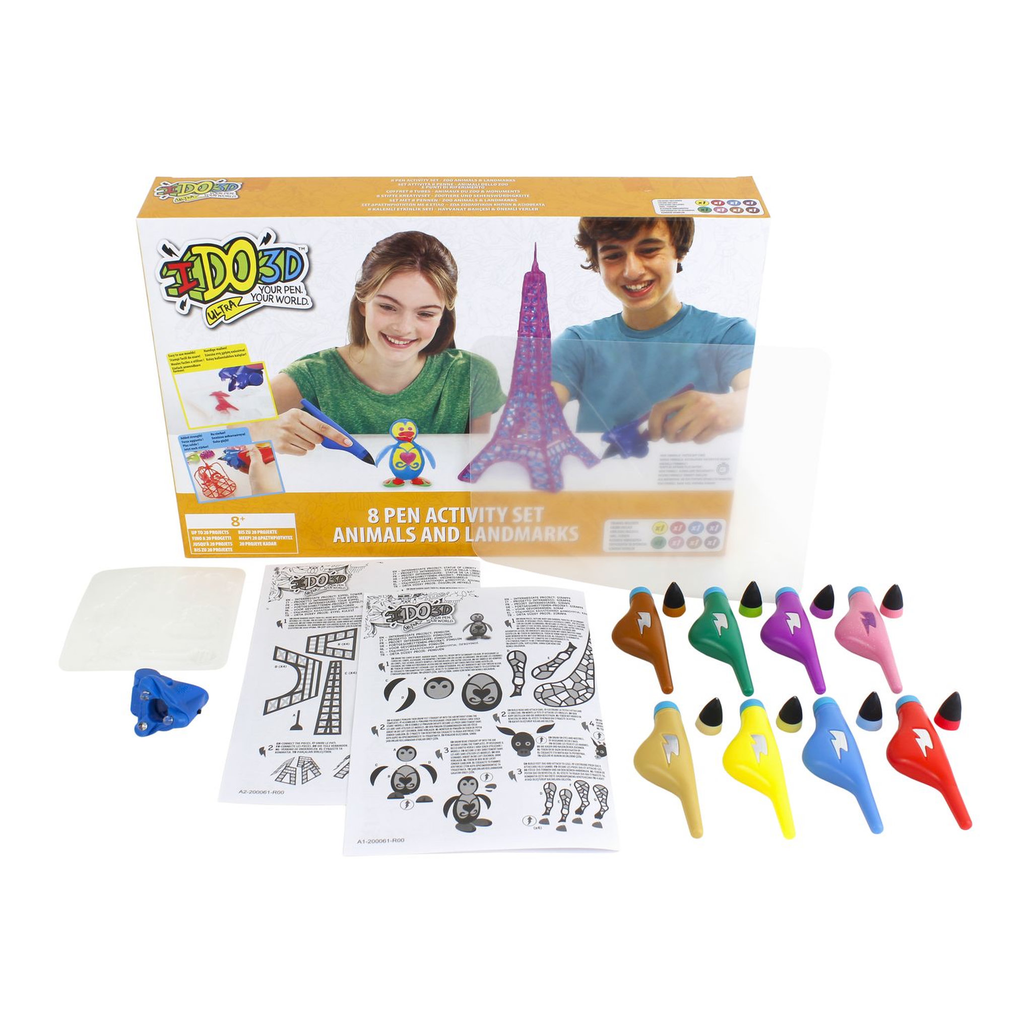 Voir la diapositive 2 : GP TOYS Loisirs créatifs - IDO3D ULTRA - Coffret 8 Tubes