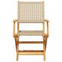 Voir la diapositive 5 : VIDAXL Chaises de jardin lot de 2 beige bois massif d'acacia et rotin